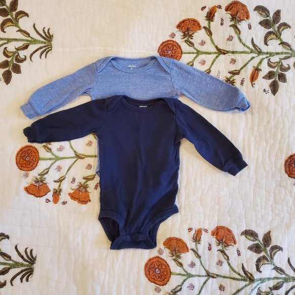 Carter's Other - Set of two 9M longsleeved Carter onesies, EUC